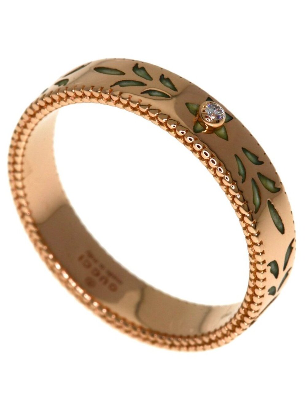 Gucci Icon Blue Diamond Ring 18k Pink Gold